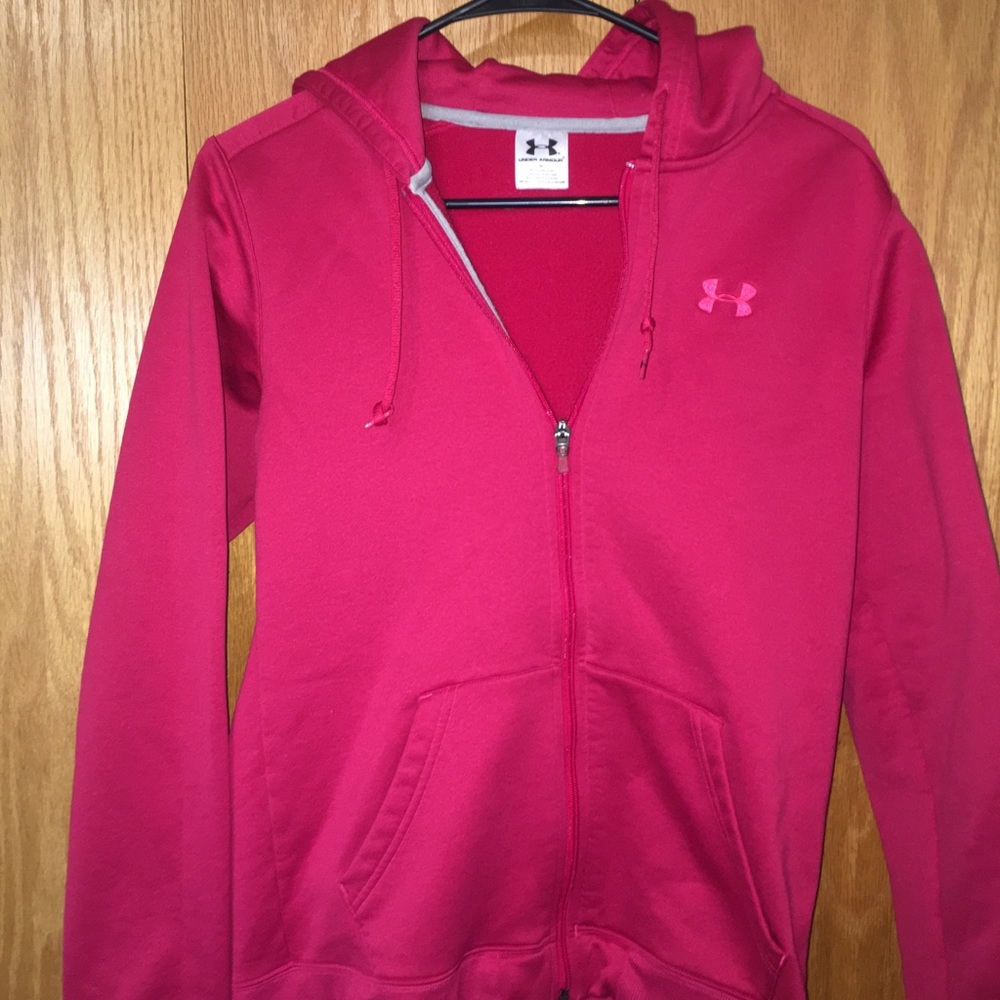 Pink under armor sweatshirt